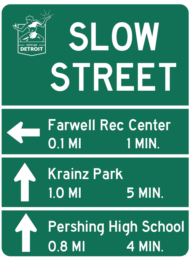slow streets sign