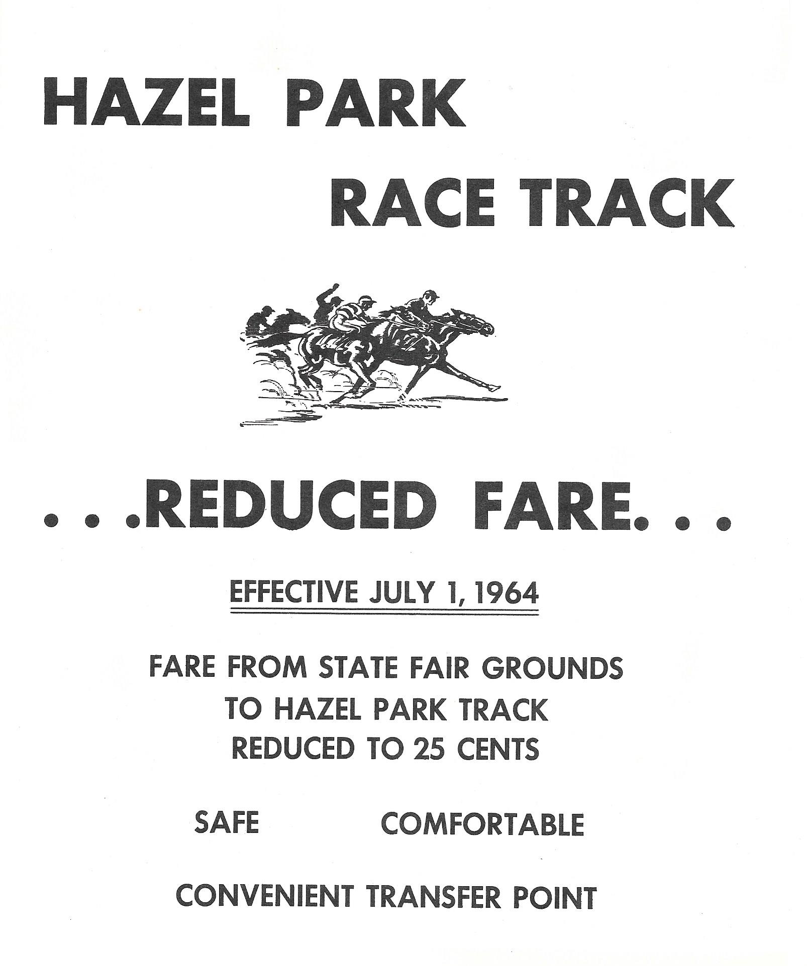 Hazel Park Race Track 1964
