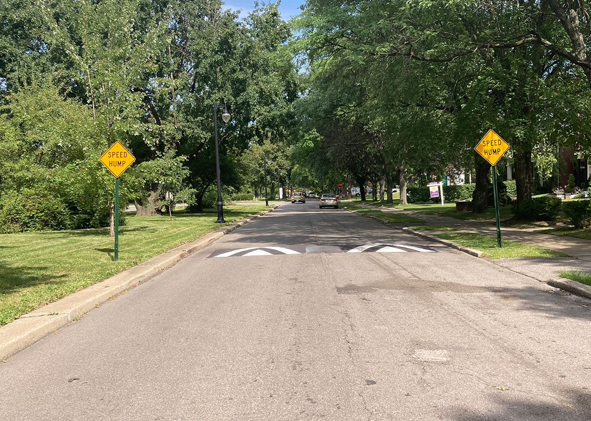 The goal is to reduce speeding on residential streets, prioritizing streets next to schools, parks, rec. centers, streets with high numbers of children, and those with perceived or documented issues of speeding. 