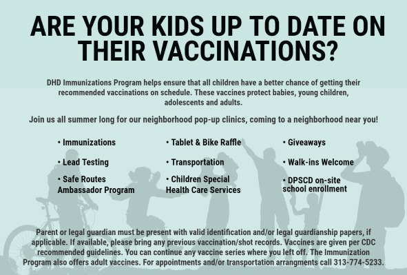 Immunizations Pop-up Clinic Postcard Front