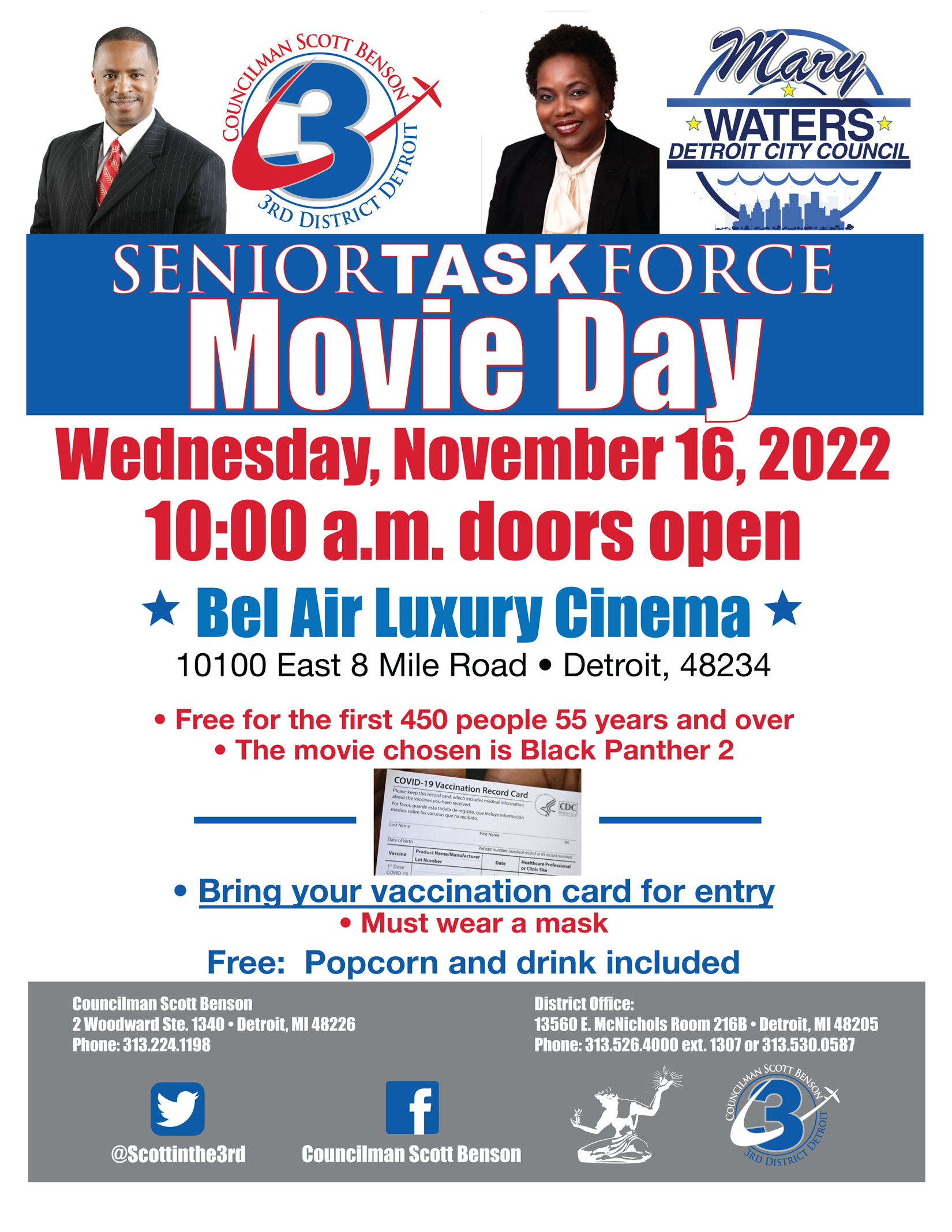 Senior task Force Movie Day Flyer Nov. 16