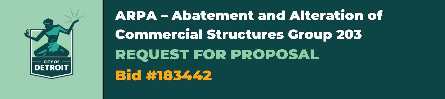 ARPA – Abatement and Alteration of Commercial Structures Group 203