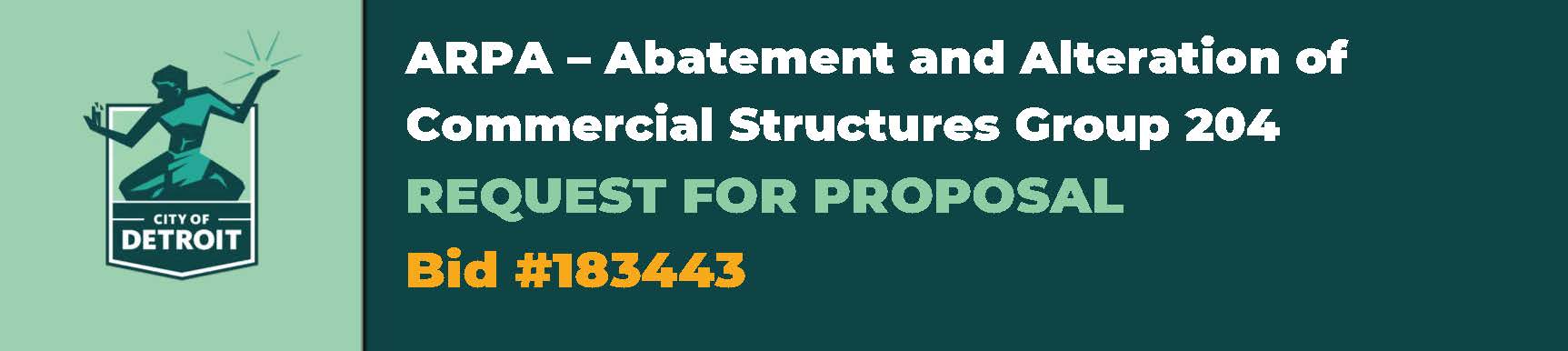 ARPA – Abatement and Alteration of Commercial Structures Group 204