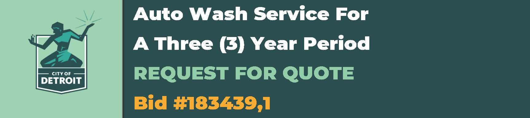 Auto Wash Service For A Three (3) Year Period