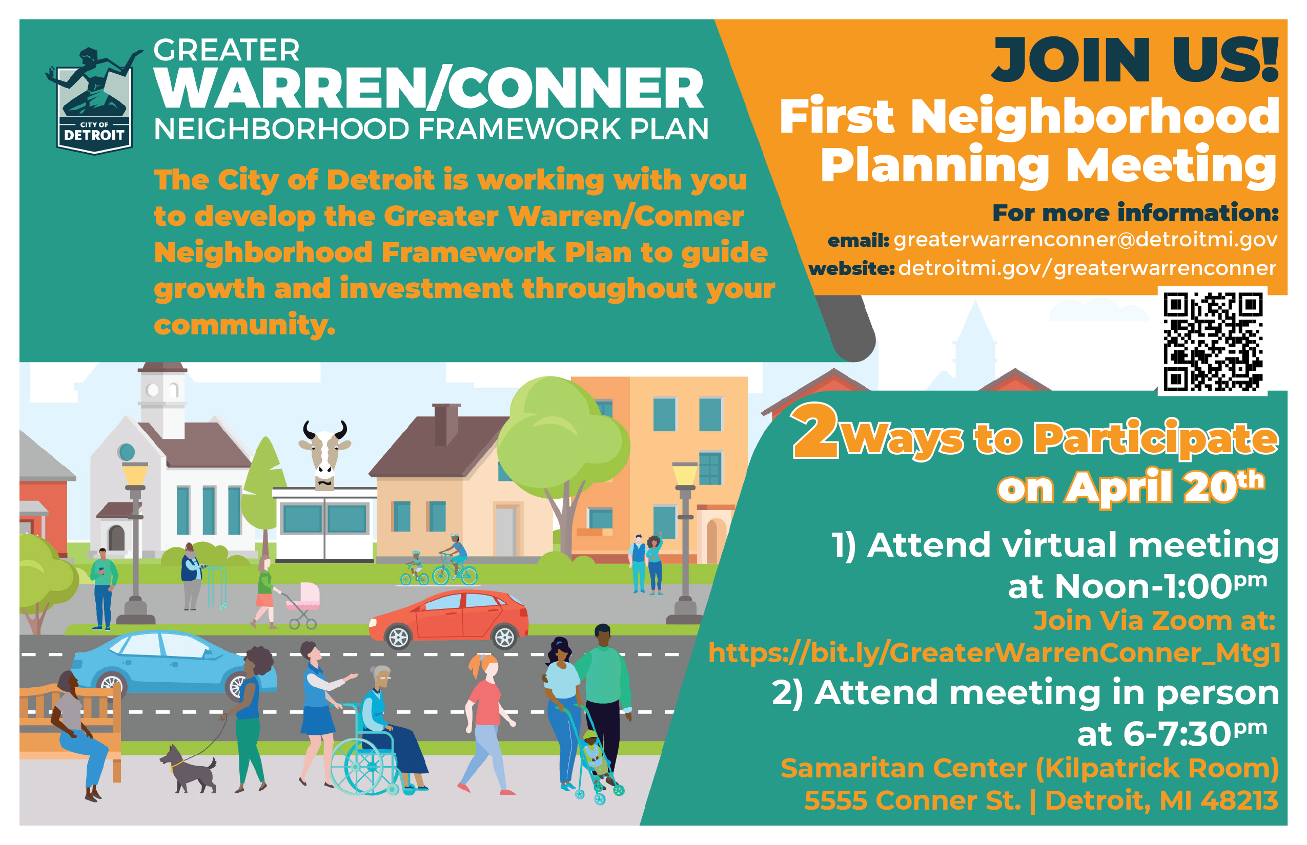 Greater Warren / Conner First Community Meeting - flyer
