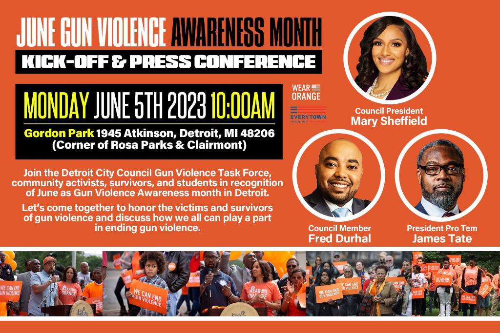 Council President Sheffield to Host June Gun Violence Awareness Month Kick-off and Press Conference on Monday, June 5th