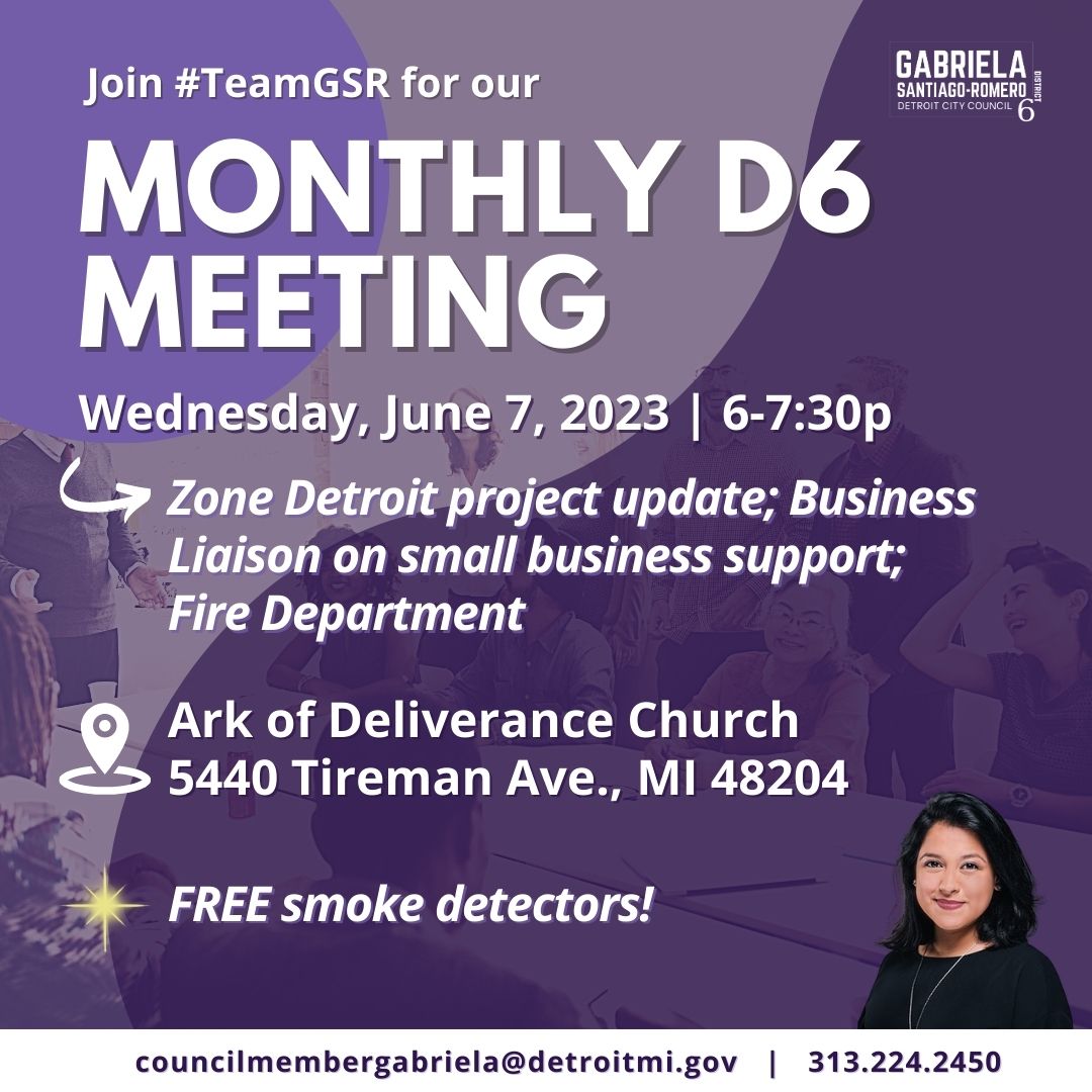 D6 Monthly Meeting June