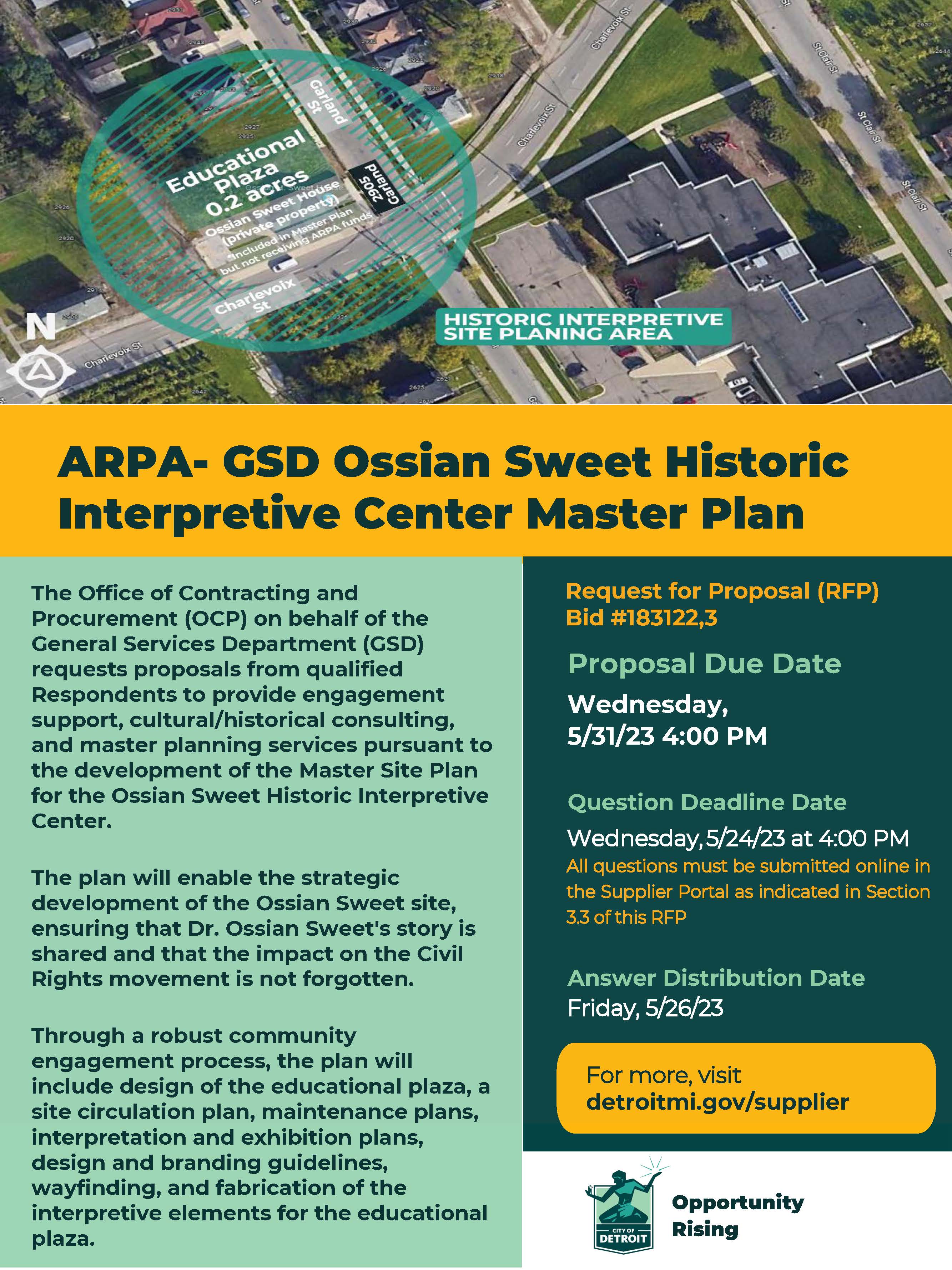 ARPA- GSD- Ossian Sweet Historic Interpretive Center Plan