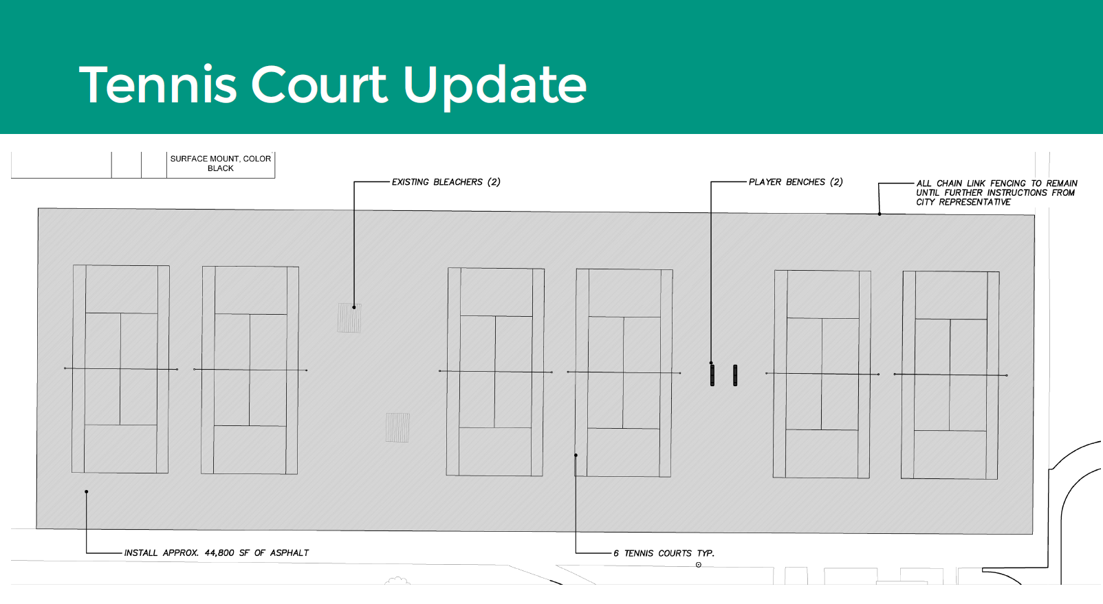 Farwell Tennis Court Update