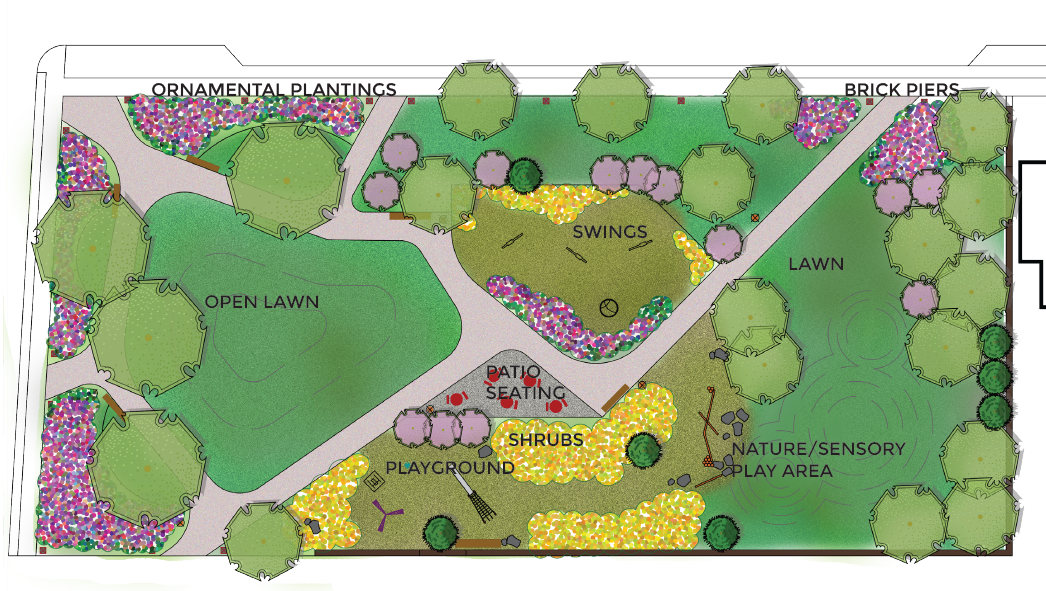 Site Plan showing improvements to John R-Watson Park