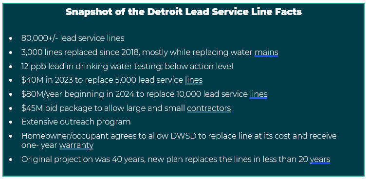 Snapshot of the Detroit Lead Service Line facts