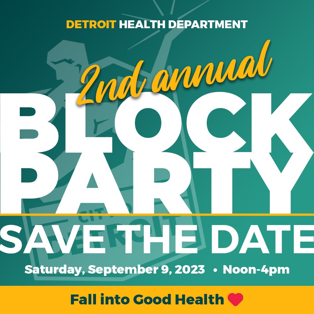 Save the date block party image