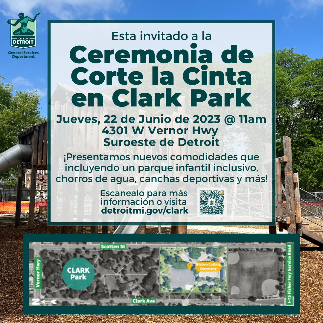 Invitation to Clark Park Ribbon Cutting Ceremony- Wed Jun 22nd @11am