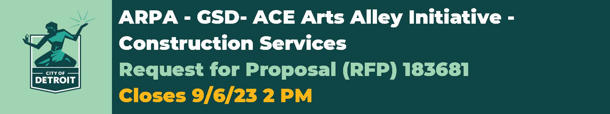 Take Part: ARPA - GSD - ACE Arts Alley Initiative - Construction Services