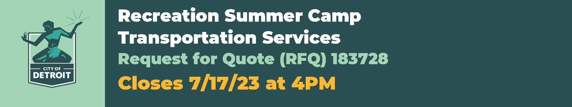 Take Part: Recreation Summer Camp Transportation Services