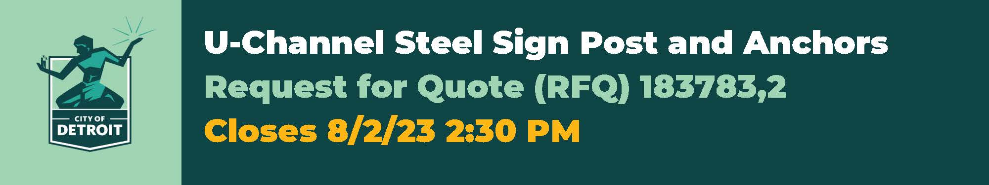 Take Part: U-Channel Steel Sign Post and Anchors