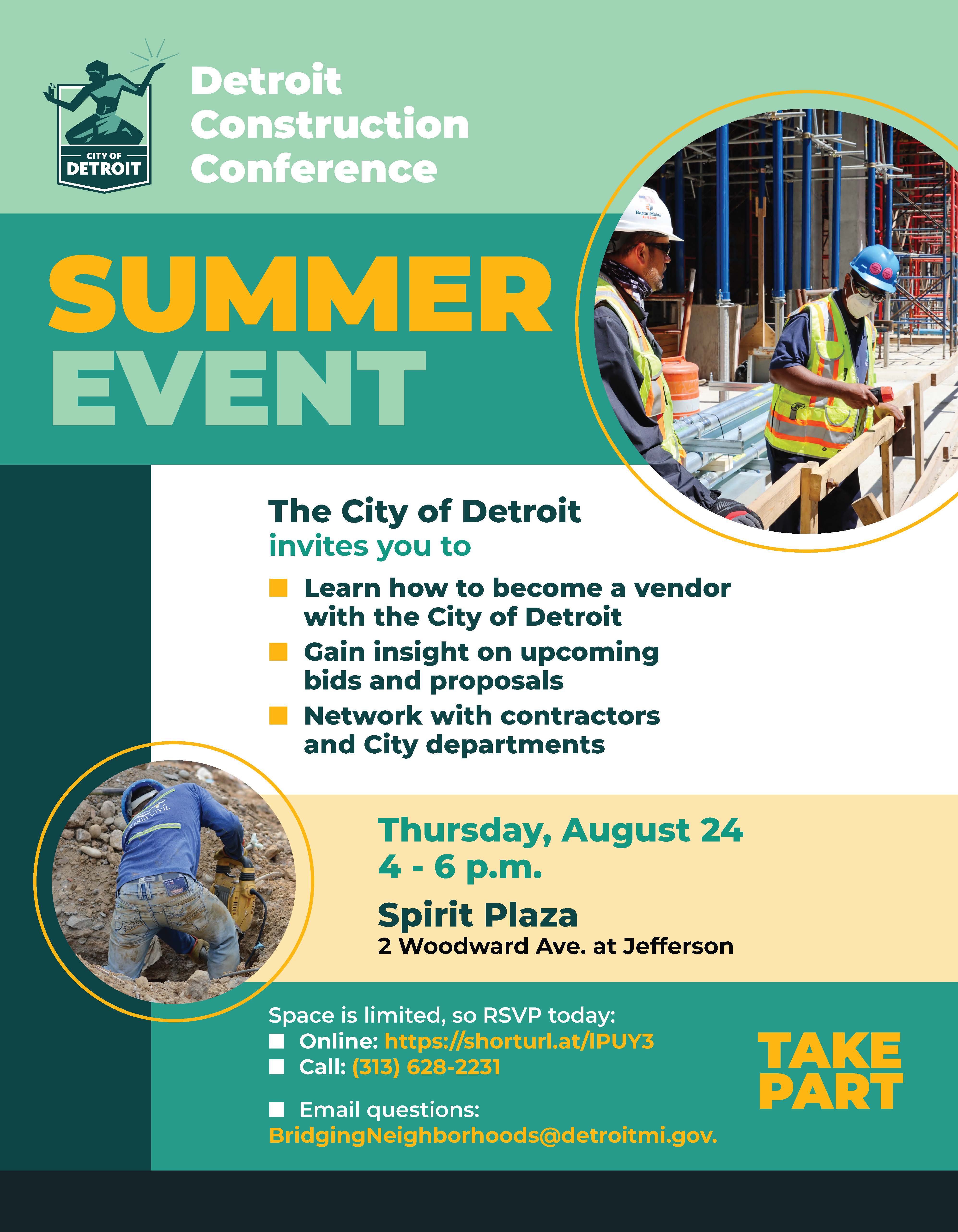 Take Part in the Summer 2023 Construction Conference!