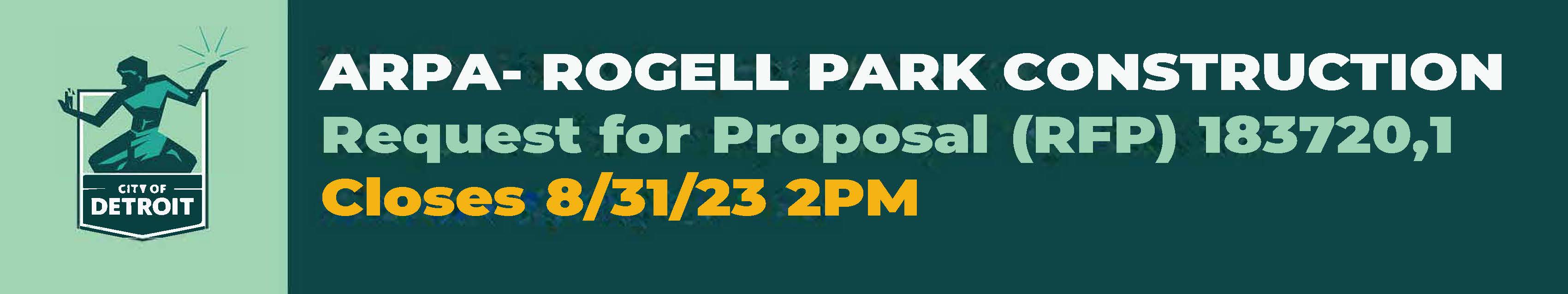 Take Part: ARPA -ROGELL PARK CONSTRUCTION