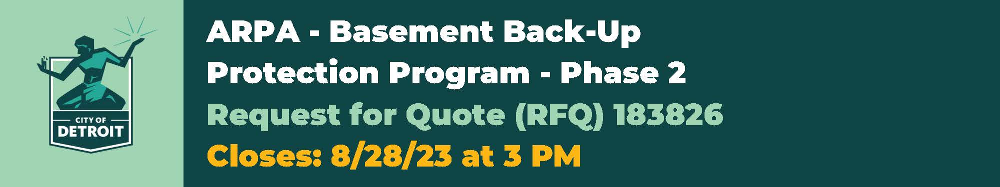 Take Part: ARPA - Basement Back-Up Protection Program - Phase 2