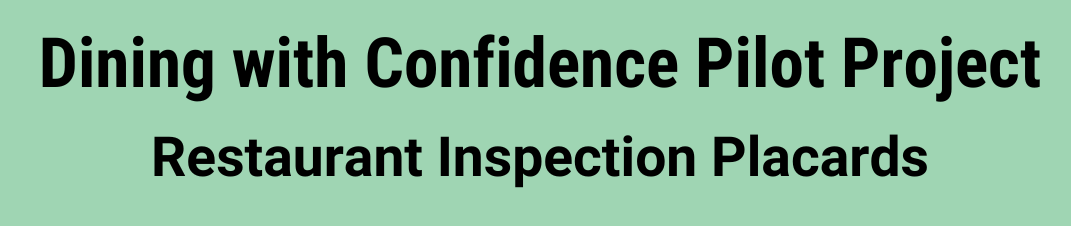 Dining with Confidence Pilot Project link