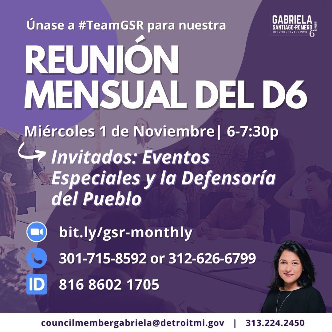 D6 Monthly Meeting November_Spanish