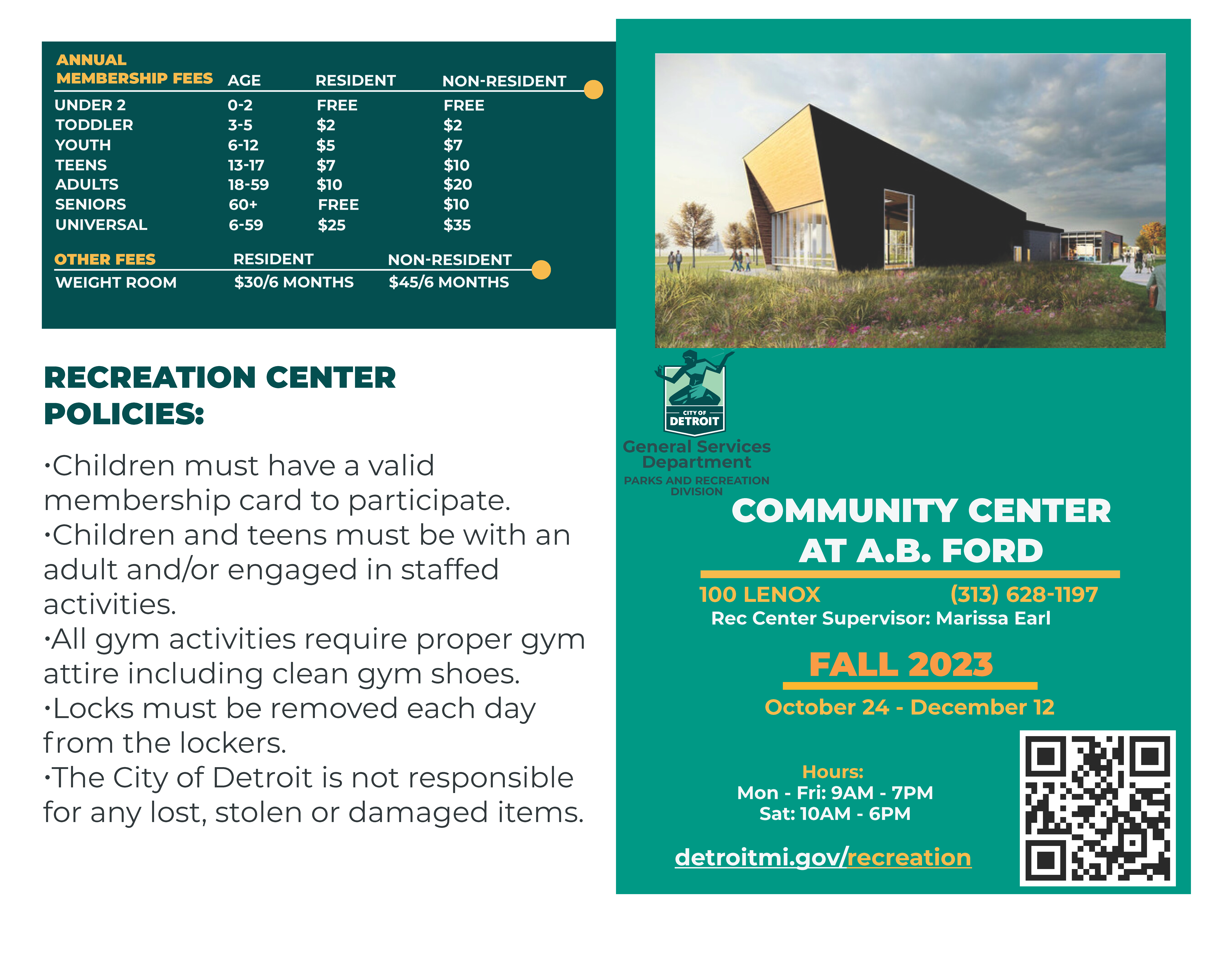 Fall Info Community Center @ A.B. Ford