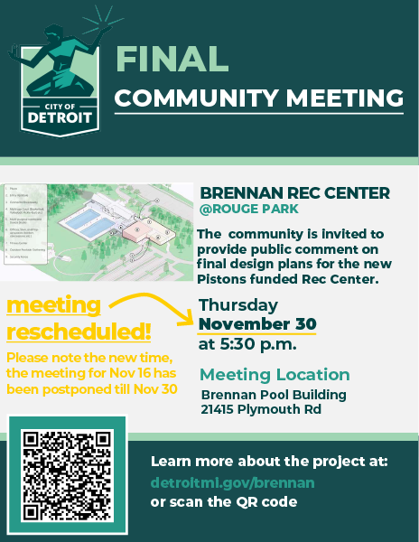 Please note the new date for the meeting -  November 30th at 5:30pm