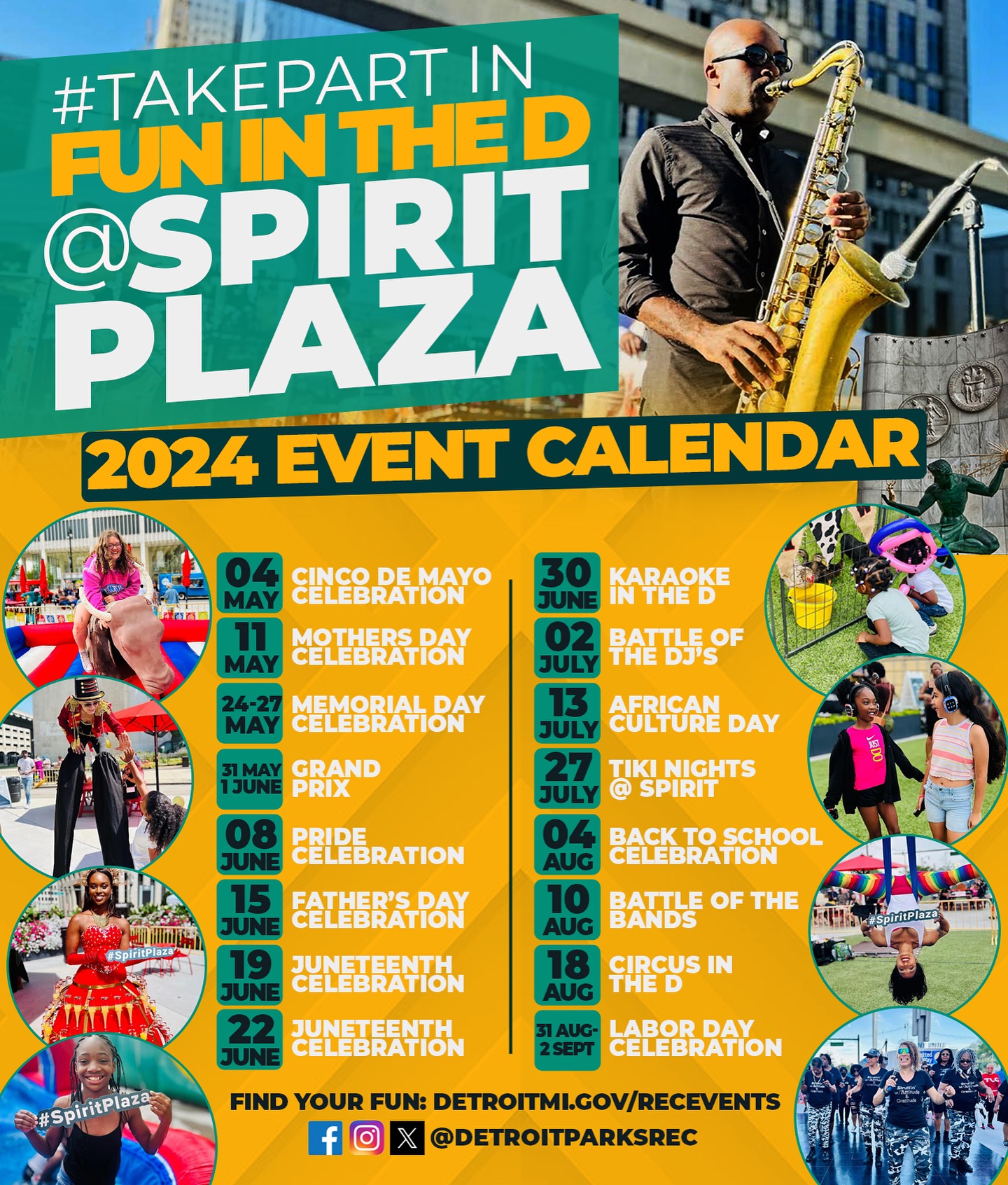 Spirit Plaza Calendar 2024