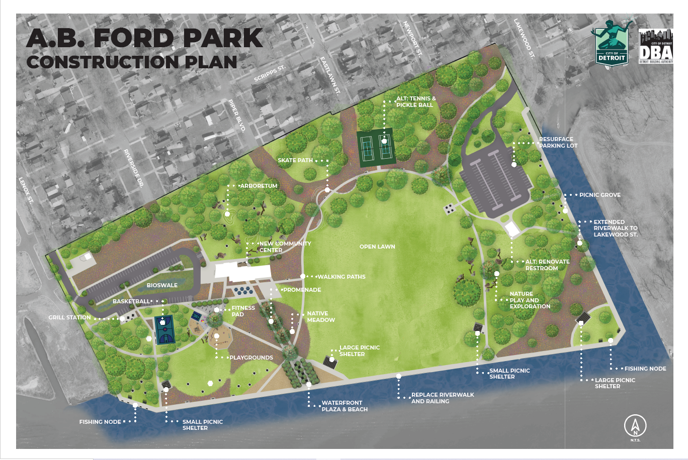 Park improvements to AB Ford Park
