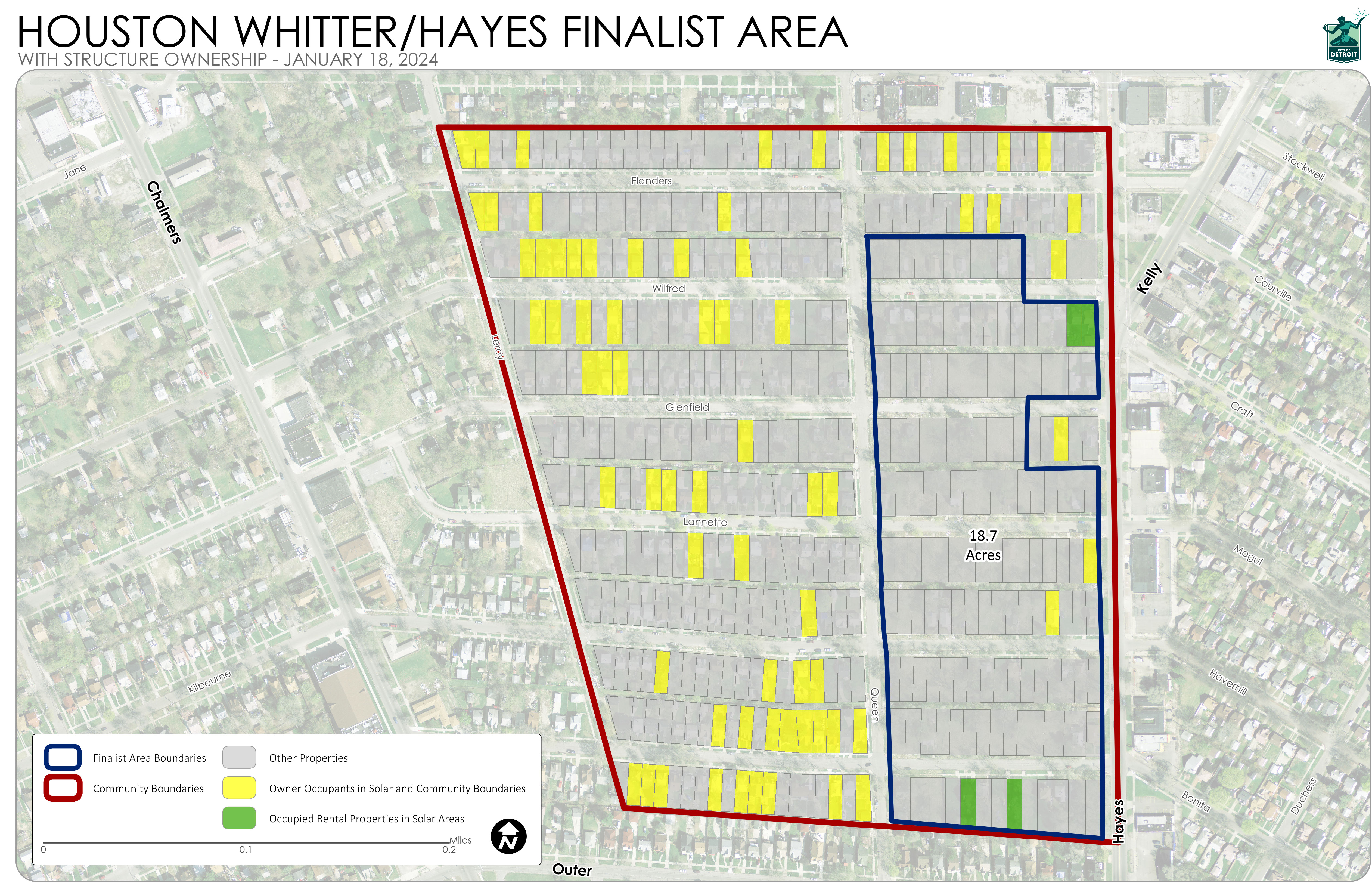 Houston Whittier/Hayes map