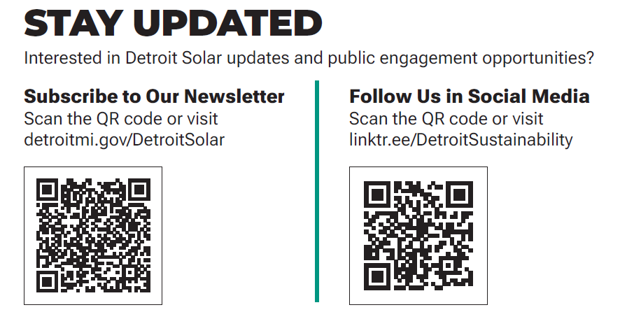 Interested in Detroit Solar updates and public engagement opportunities?