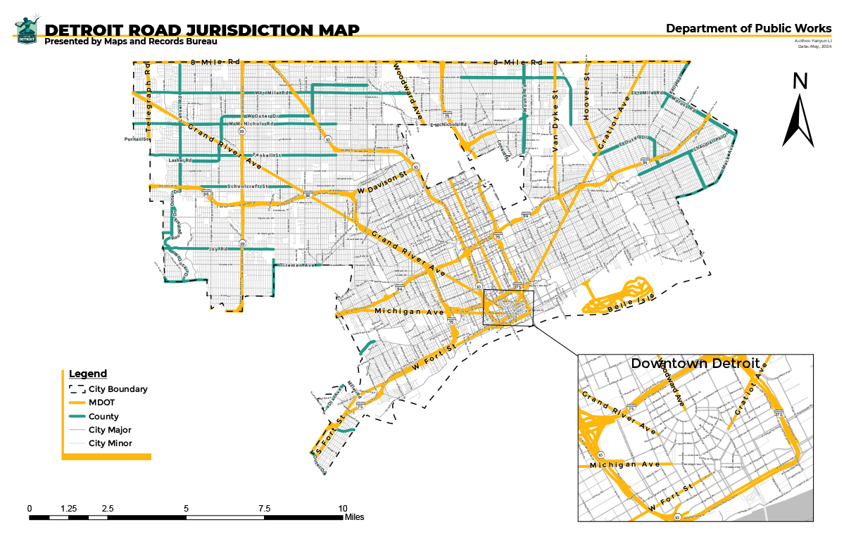 Detroit Road Jurisdiction Map 2024