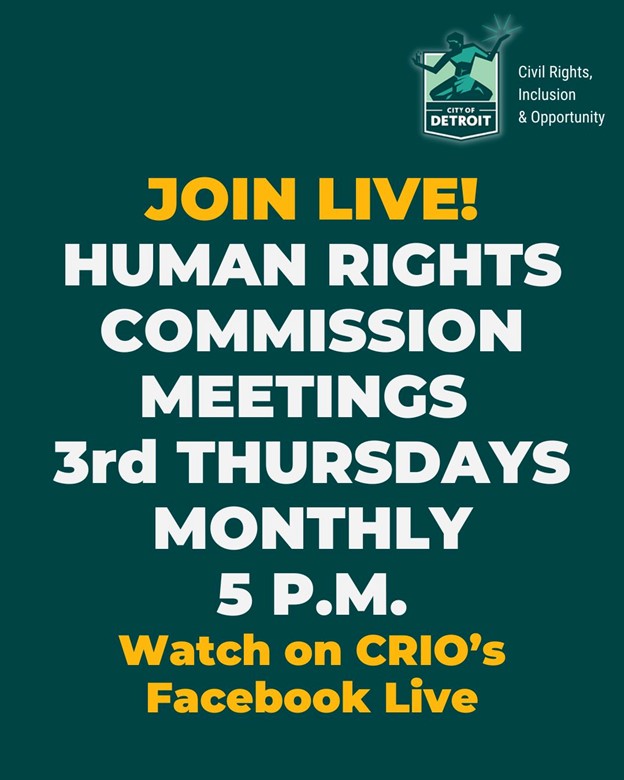 Human Rights Commission Meetings 3rd Thursdays Monthly