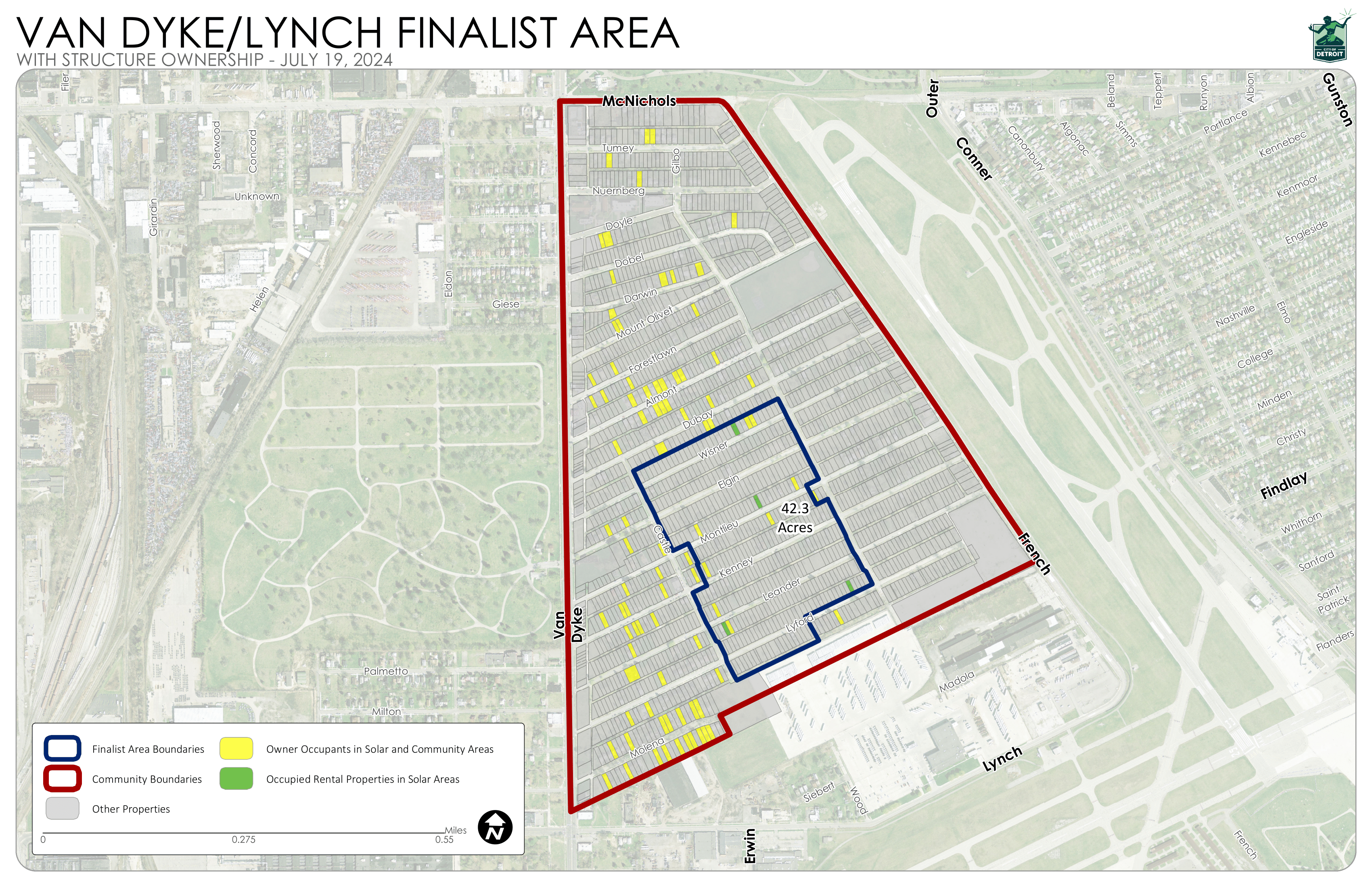 Neighborhood Solar Van Dyke Lynch map
