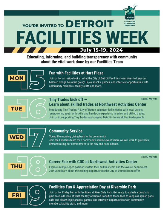 Construction and Demolition Department Launches first-ever Facilities Week