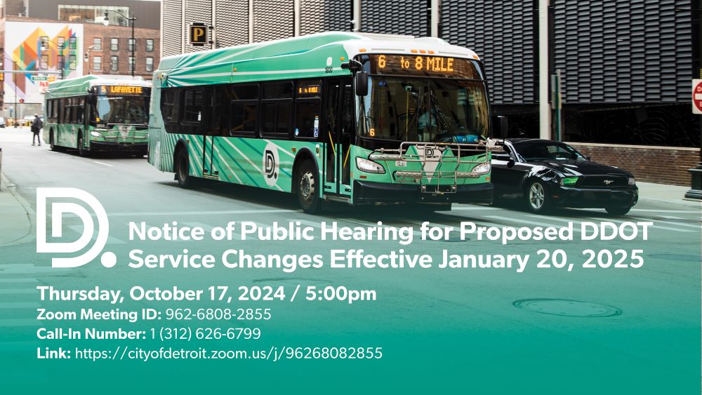 DDOT Public Hearing for Service Changes Effective January 20 2025