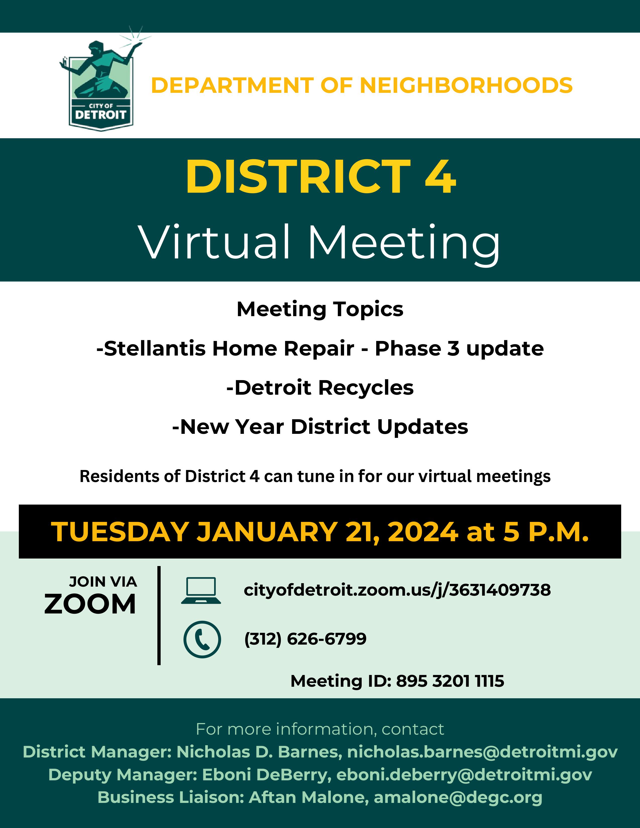 D4 Virtual Meeting - Stellantis Home Repair Program