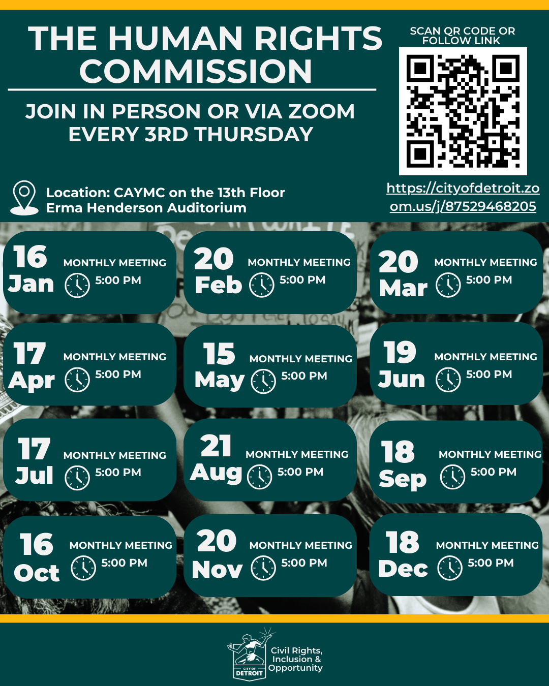 Human Rights Commission - 2025 Meeting Calendar