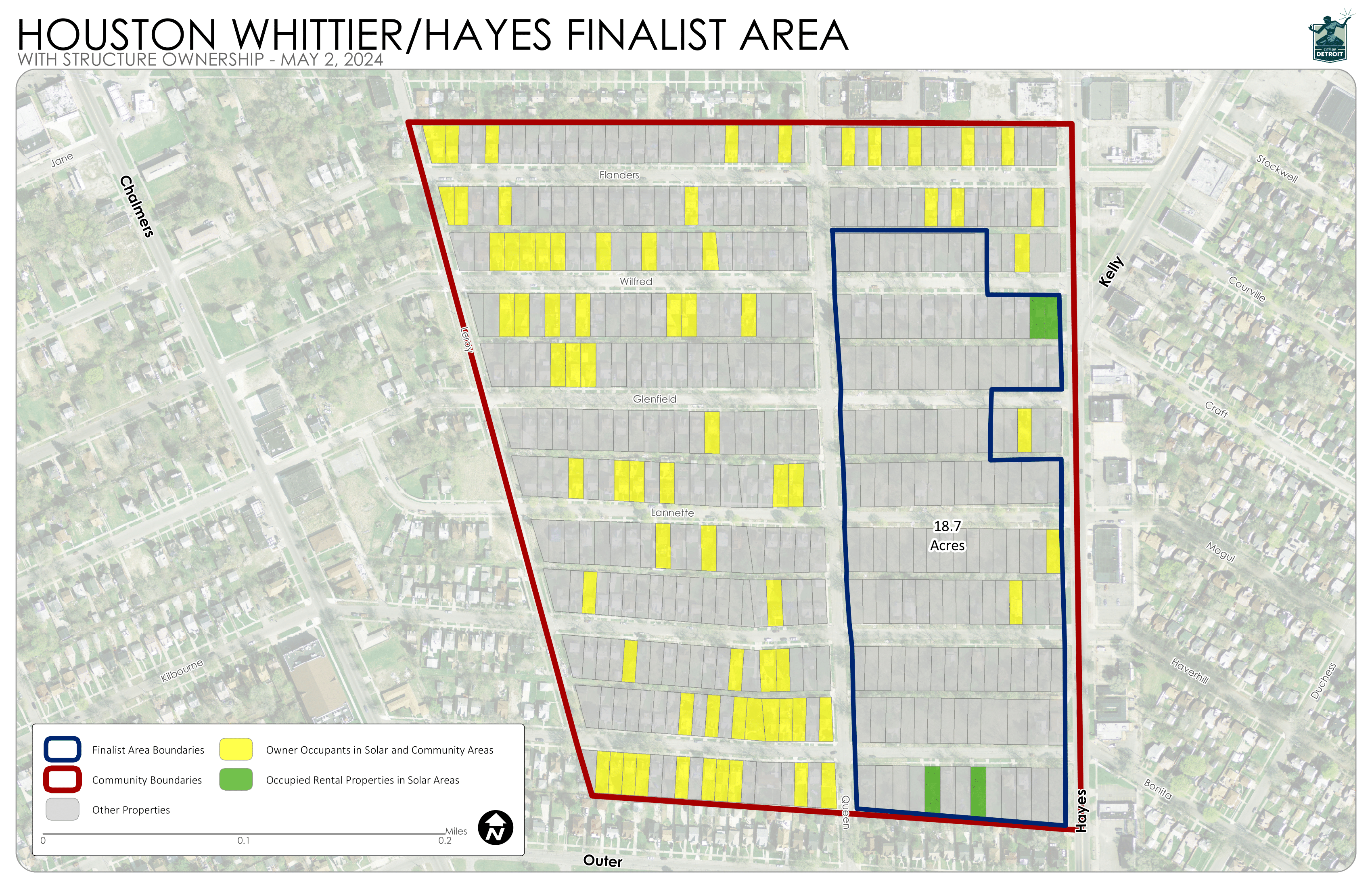 Houston Whittier/Hayes map