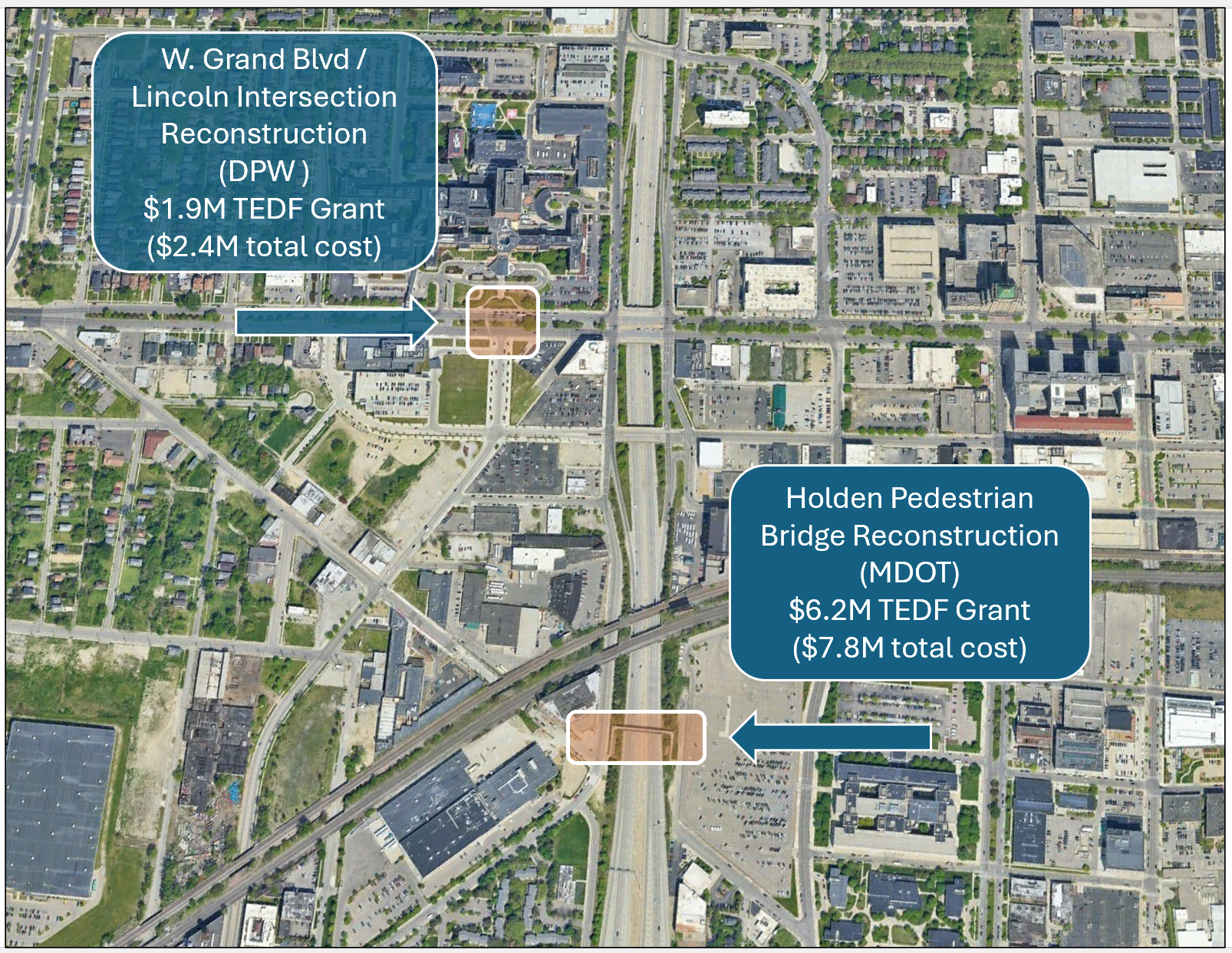 MDOT Upgrades map