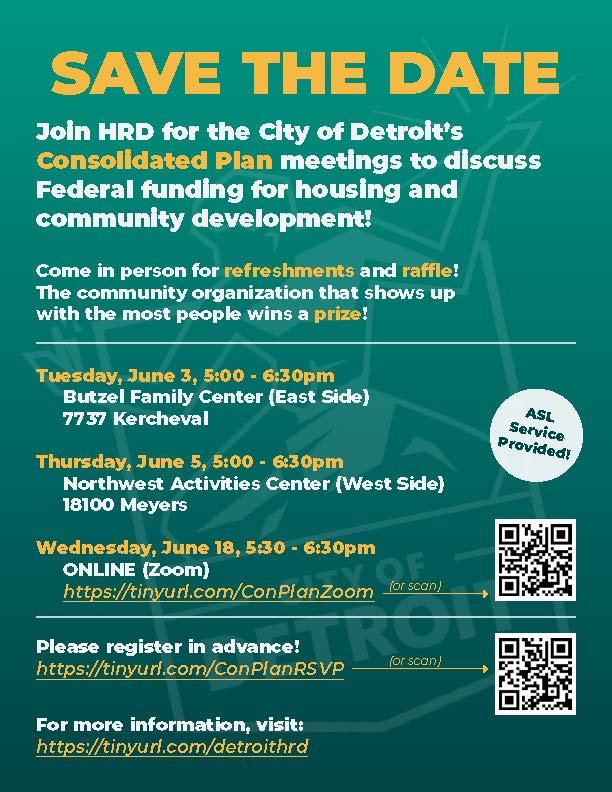2025-2029 Consolidated Plan (Community meeting flyer)