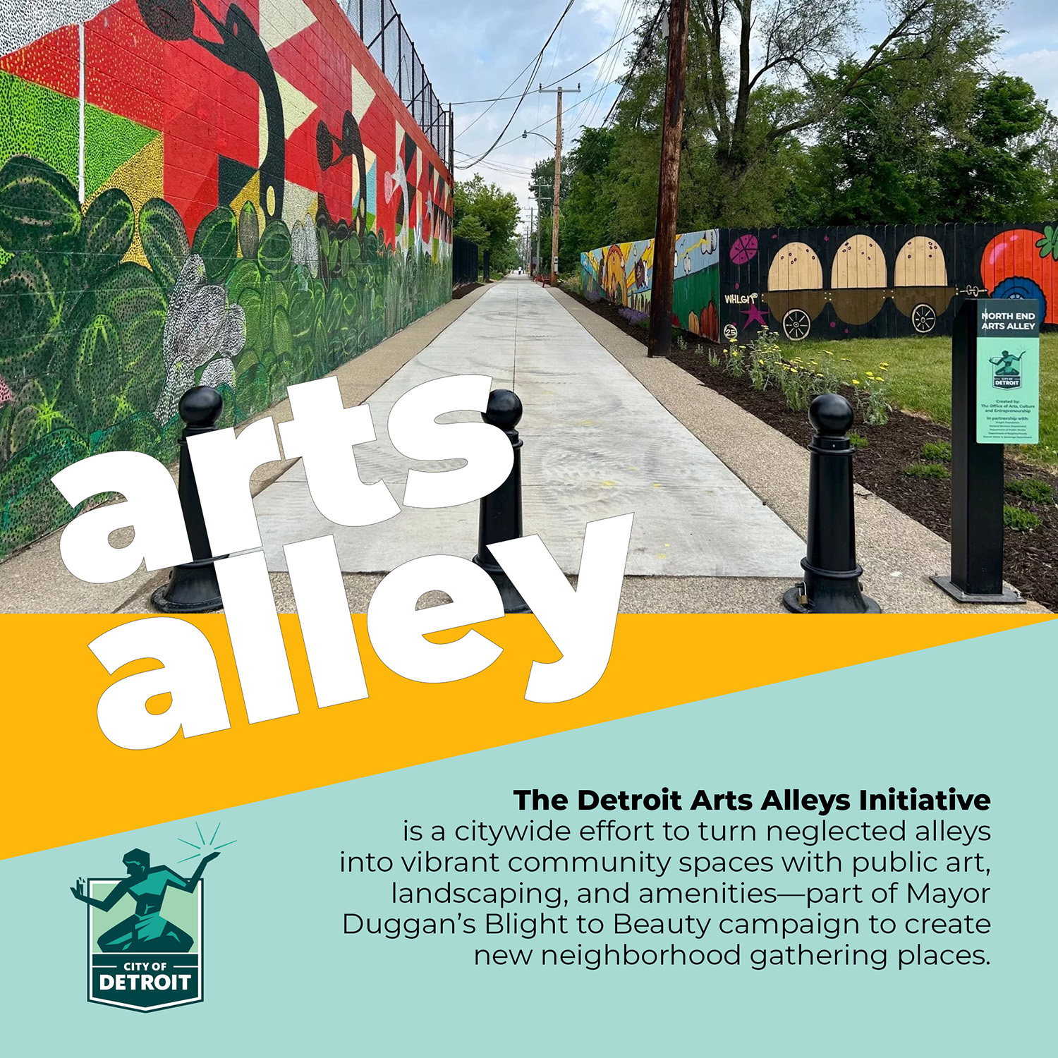 The City’s Office of Arts, Culture and Entrepreneurship (ACE) is opening nine new Arts Alleys this summer