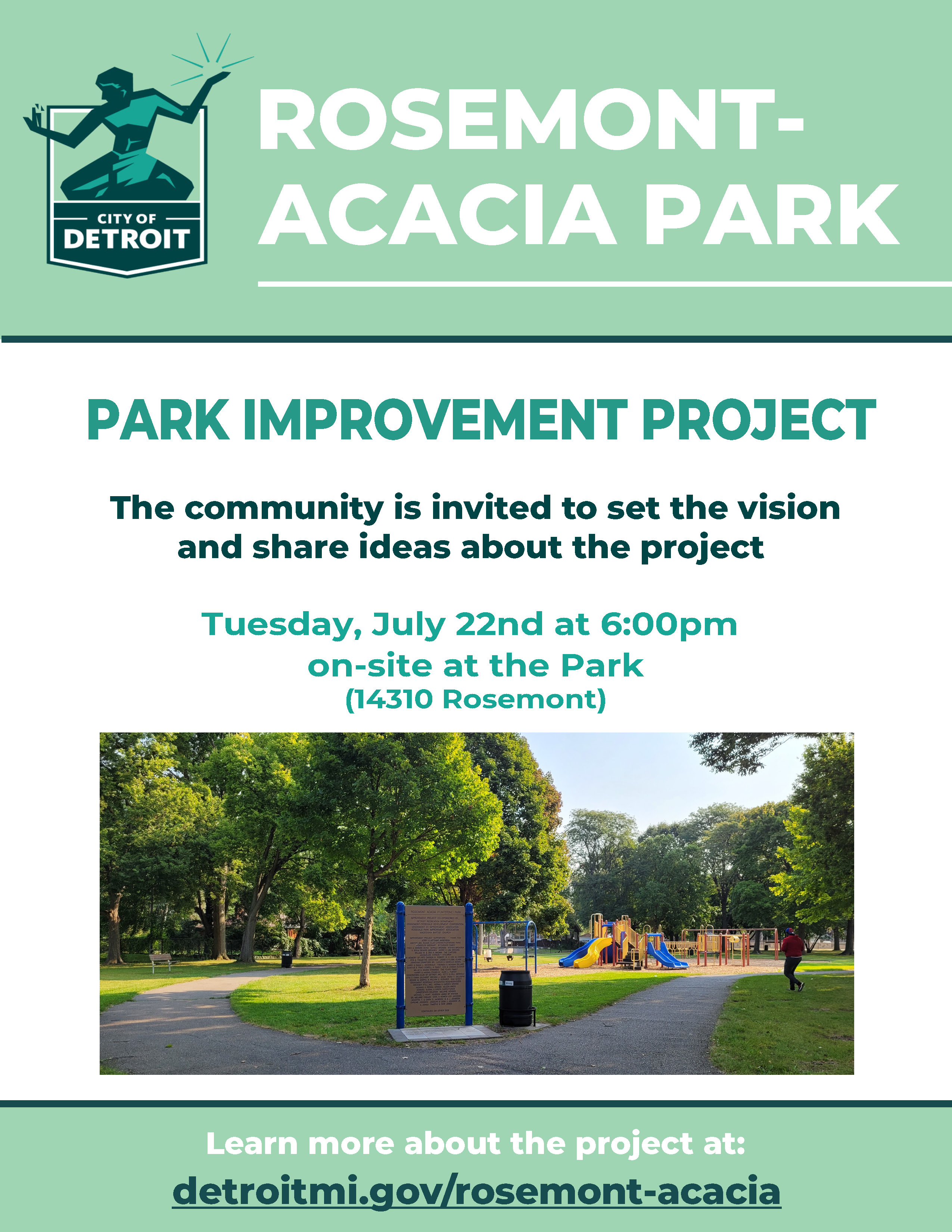 Rosemont-Acacia July Meeting Flyer