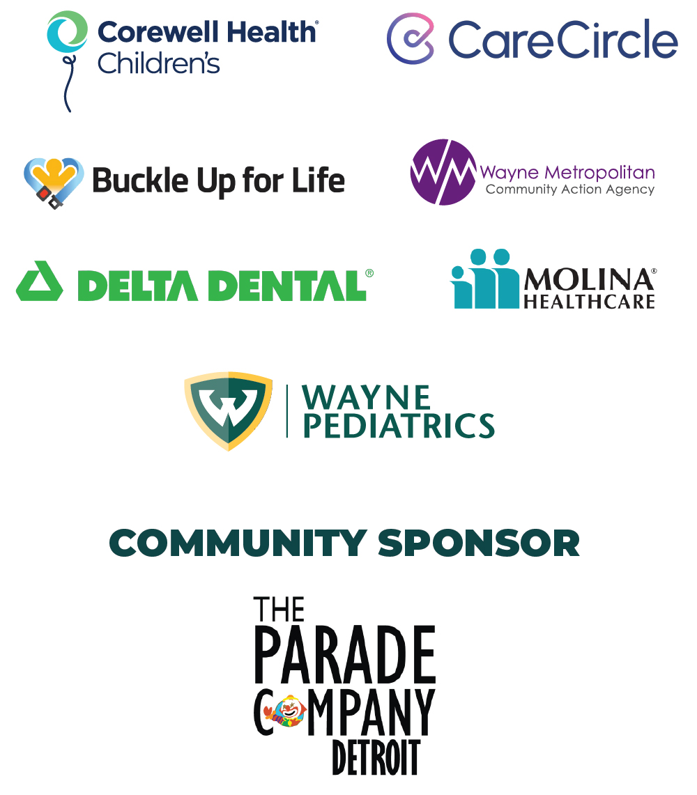 Collage of the sponsors of the 2025 Detroit Health Department Block Party Sponsors