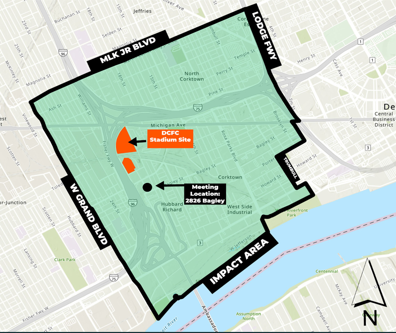 Detroit City Football Club Stadium Map