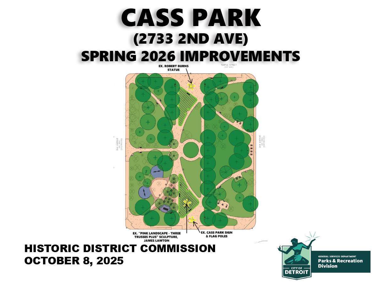 Cass Park Historic District Commission Meeting 10_8_25
