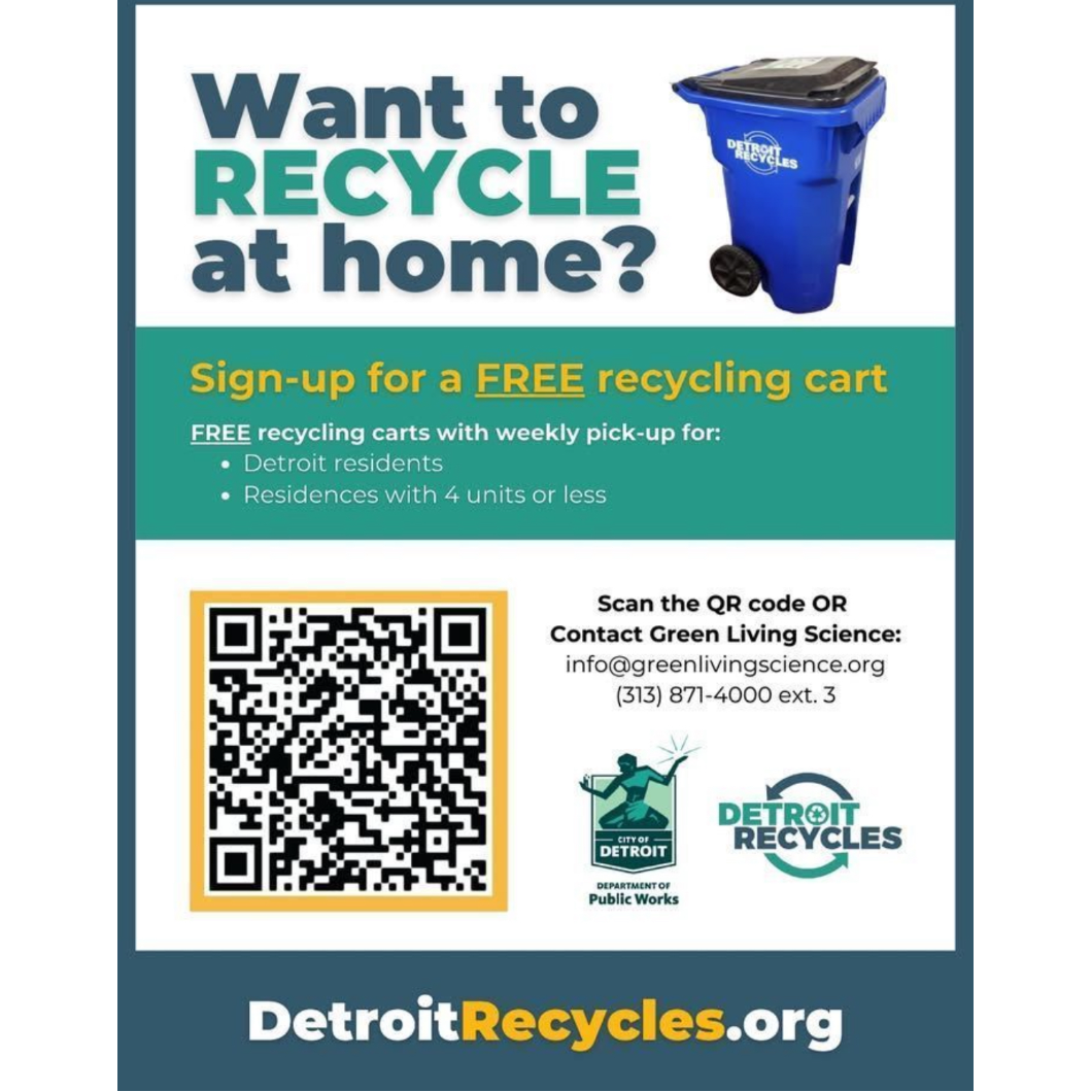 FREE recycling carts with weekly pick-up in Detroit