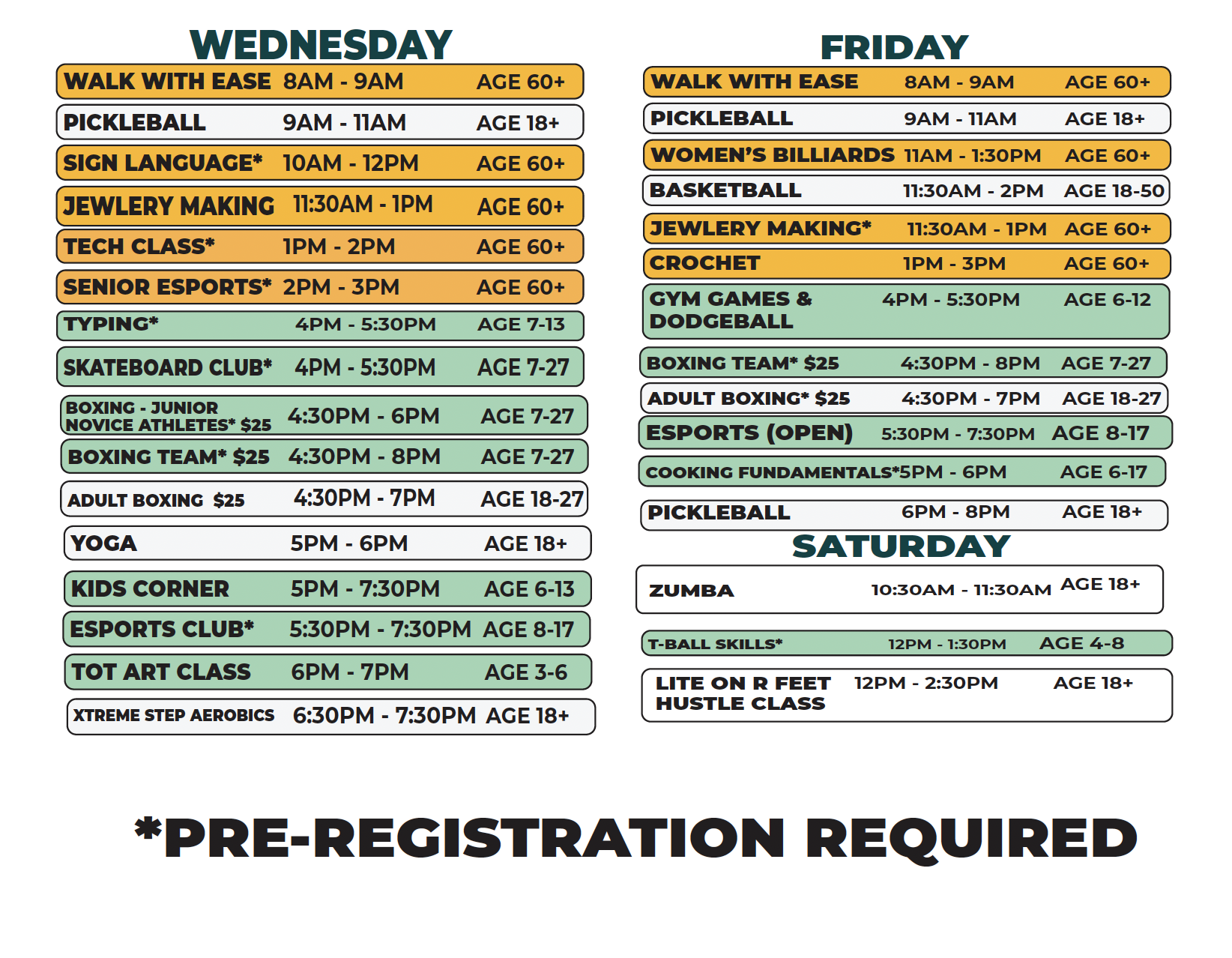 ABC Spring 2026 (update) - Wednesday