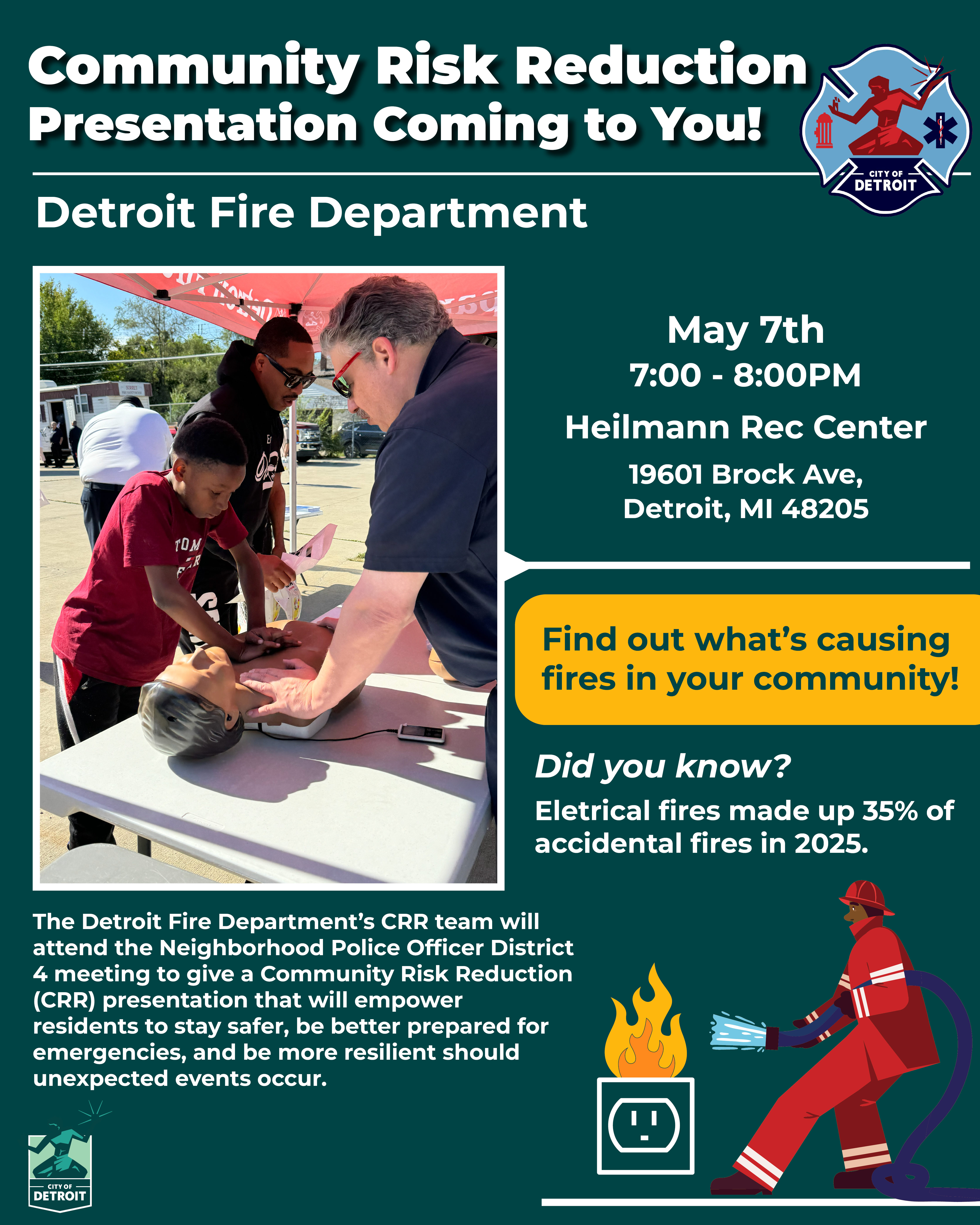 CRR Community Meeting Heilmann Rec Center