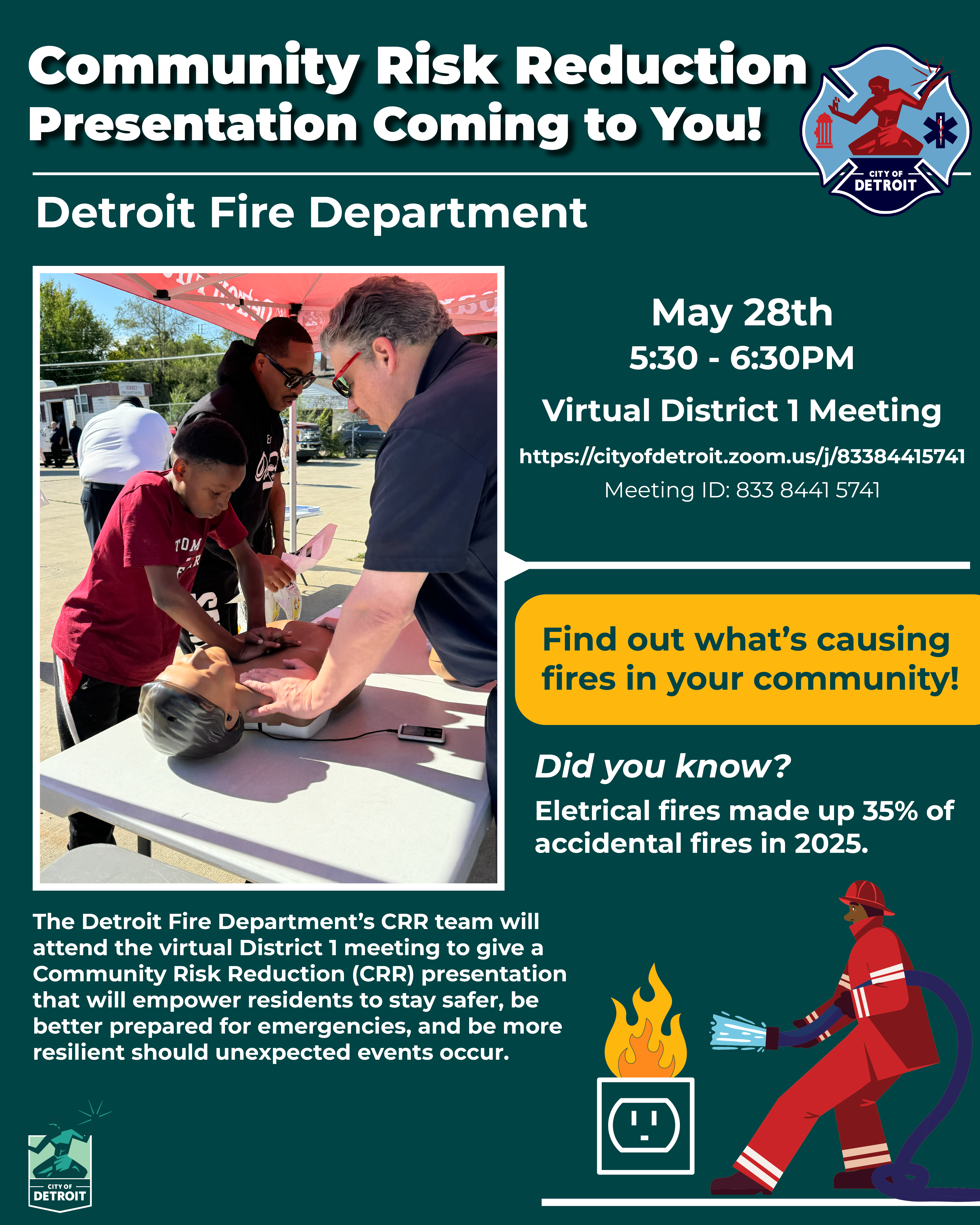 An Invite to a CRR Presentation during a Virtual District 1 Meeting